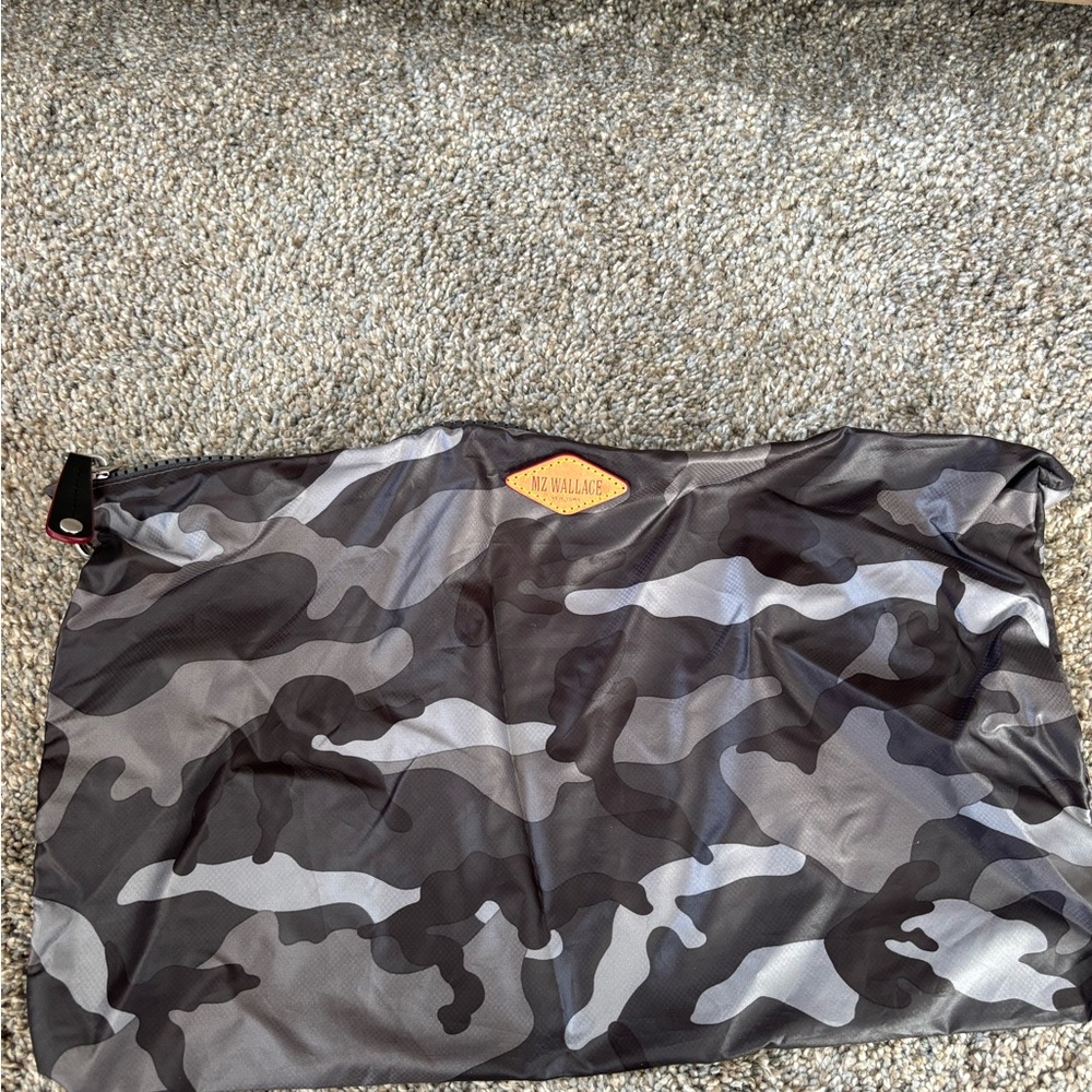 MZ Wallace Metro Quilted Tote in Gray and Brown Camouflage - Picture 3 of 9